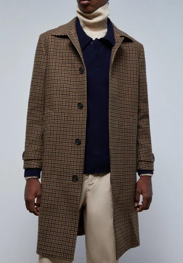 scalperscompany Abrigo Clasico Pata De Gallo-Hombre Abrigos Y Chaquetas
