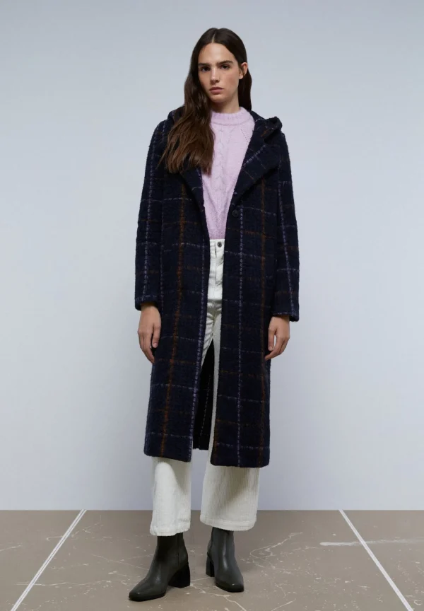 scalperscompany Abrigo Cuadros Capucha-Mujer Abrigos Y Chaquetas