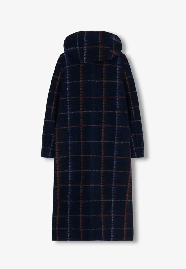 scalperscompany Abrigo Cuadros Capucha-Mujer Abrigos Y Chaquetas