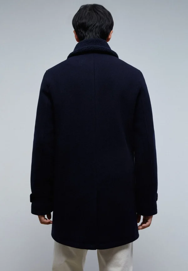 scalperscompany Abrigo Detalle Cuello Desmontable Borrego-Hombre Abrigos Y Chaquetas