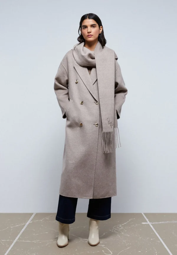 scalperscompany Abrigo Lana Bufanda-Mujer Abrigos Y Chaquetas