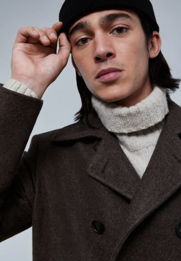scalperscompany Abrigo Lana Doble Botonadura-Hombre Abrigos Y Chaquetas