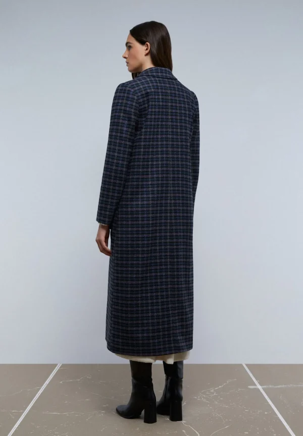 scalperscompany Abrigo Largo Cuadros Bolsillos-Mujer Abrigos Y Chaquetas