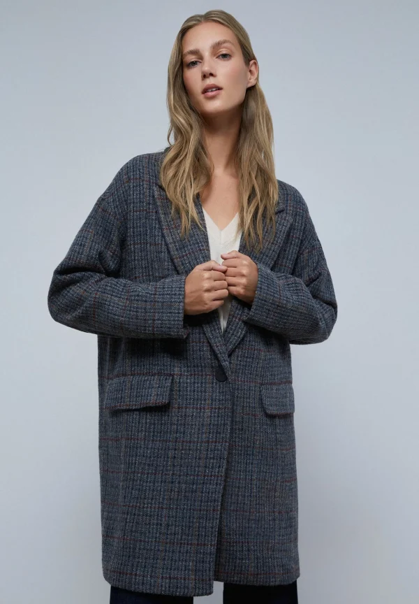 scalperscompany Abrigo Midi Pata De Gallo-Mujer Abrigos Y Chaquetas