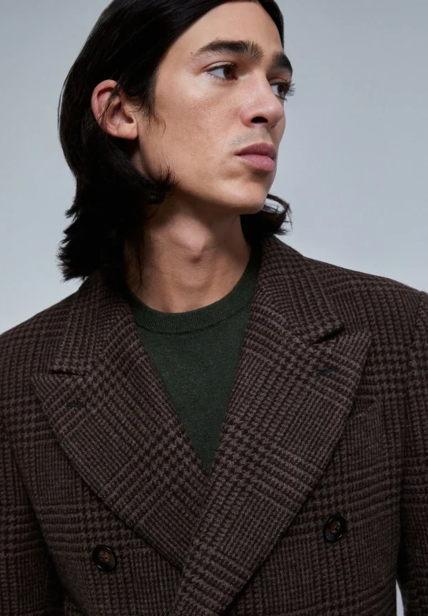 scalperscompany Abrigo Premium Cuadros Cinturon-Hombre Abrigos Y Chaquetas