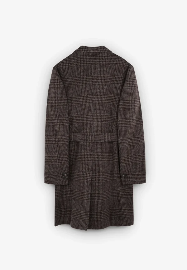 scalperscompany Abrigo Premium Cuadros Cinturon-Hombre Abrigos Y Chaquetas