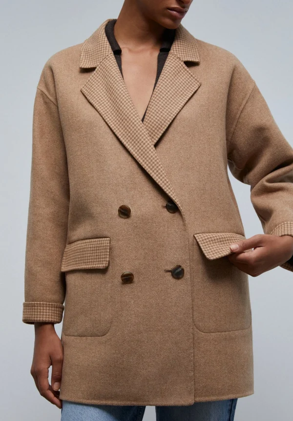 scalperscompany Abrigo Reversible Doble Faz-Mujer Abrigos Y Chaquetas