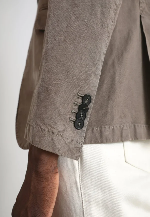 scalperscompany Americana Algodon Lino-Hombre Americanas Y Chalecos