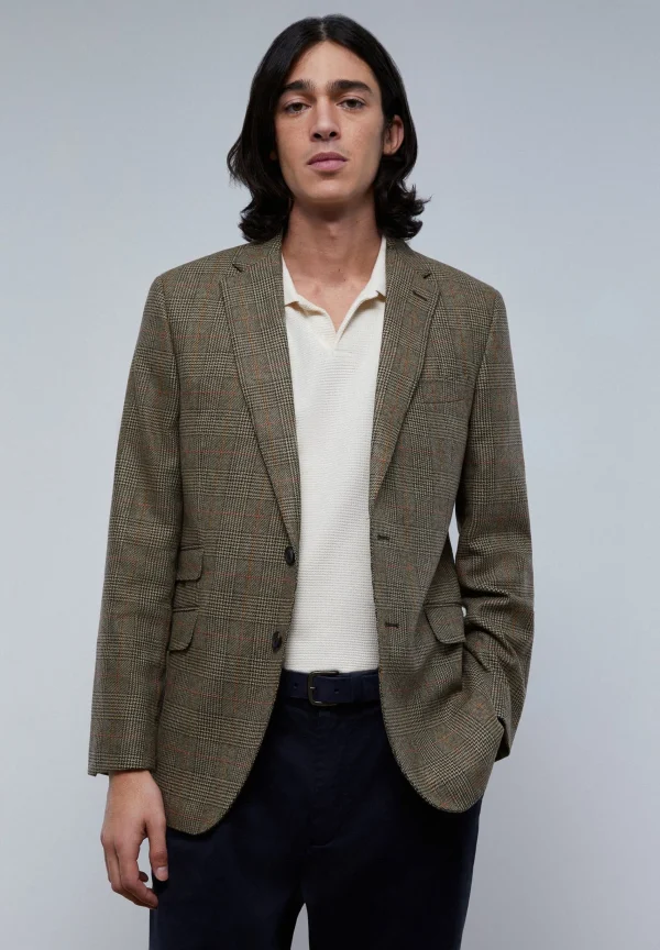 scalperscompany Americana Cuadros Bolsillos-Hombre Americanas Y Chalecos