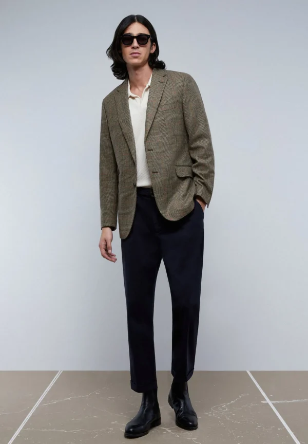 scalperscompany Americana Cuadros Bolsillos-Hombre Americanas Y Chalecos