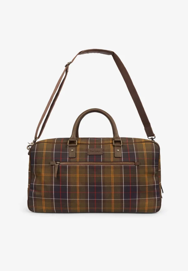BARBOUR | Bolsa De Viaje Cuero Y Tartan-Hombre Bolsas Y Mochilas