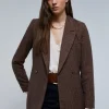 scalperscompany Blazer Cruzada Pata De Gallo-Mujer Blazers Y Chalecos