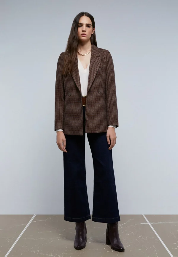 scalperscompany Blazer Cruzada Pata De Gallo-Mujer Blazers Y Chalecos