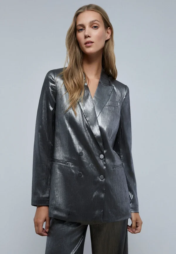 scalperscompany Blazer Cruzada Satinada-Mujer Coleccion