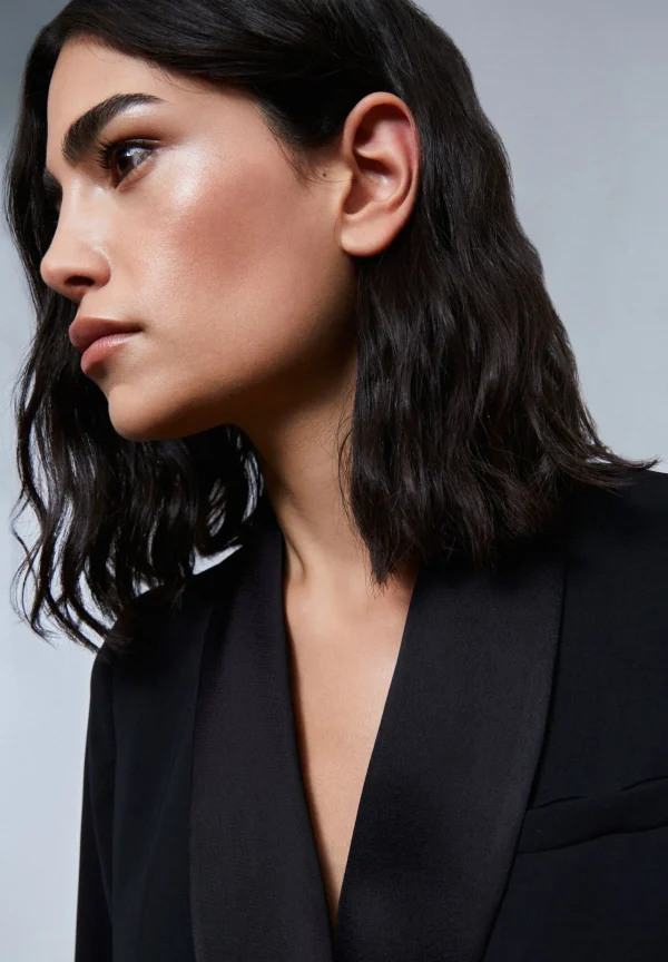 scalperscompany Blazer Cruzada Tipo Esmoquin-Mujer Coleccion