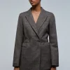 scalperscompany Blazer Cuadros Cintura Ajustable-Mujer Total Look
