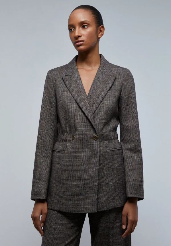 scalperscompany Blazer Cuadros Cintura Ajustable-Mujer Total Look