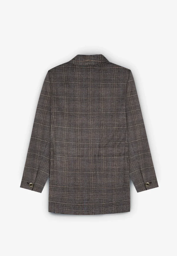 scalperscompany Blazer Cuadros Cintura Ajustable-Mujer Total Look