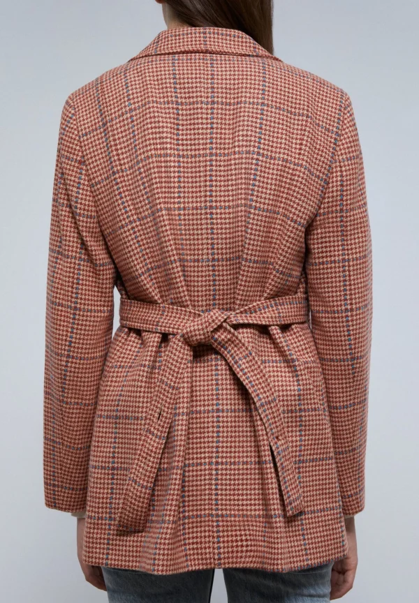scalperscompany Blazer Cuadros Cinturon-Mujer Blazers Y Chalecos