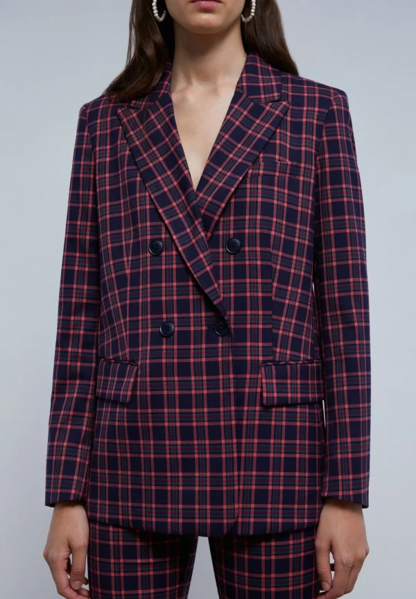 scalperscompany Blazer Cuadros Solapa Punta Lanza-Mujer Total Look