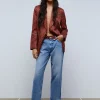scalperscompany Blazer Satinada Animal Print-Mujer Coleccion