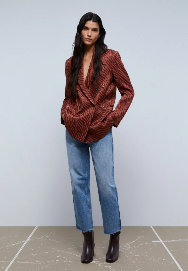 scalperscompany Blazer Satinada Animal Print-Mujer La Gran Fiesta