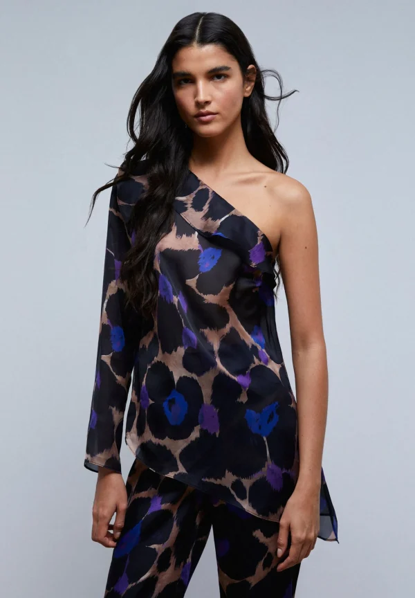 scalperscompany Blusa Asimetrica-Mujer Coleccion