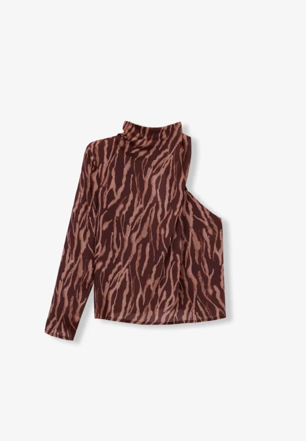 scalperscompany Blusa Asimetrica Cebra-Mujer Coleccion