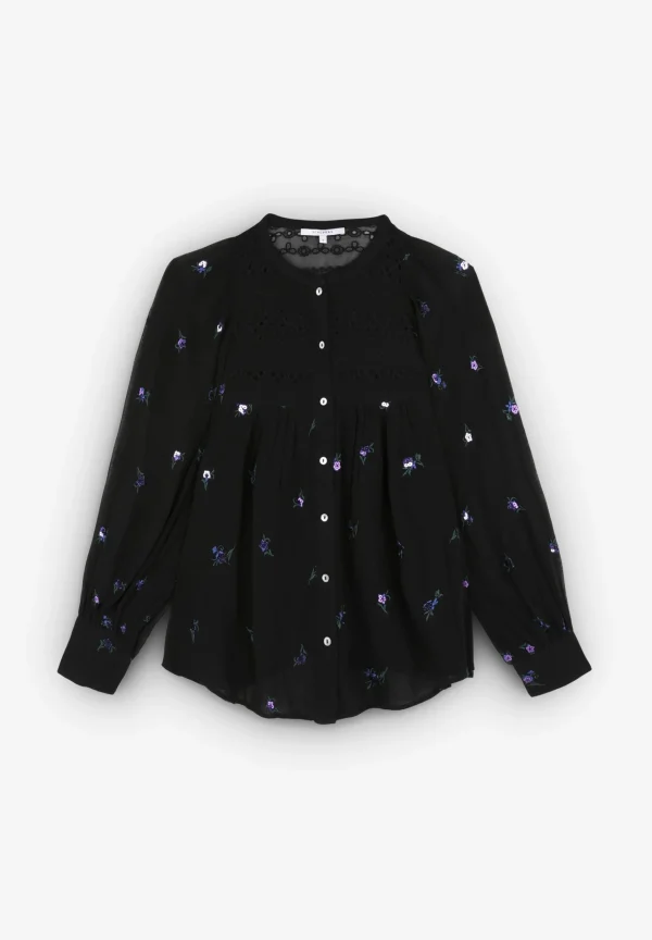 scalperscompany Blusa Detalle Flores-Mujer Camisas Y Blusas