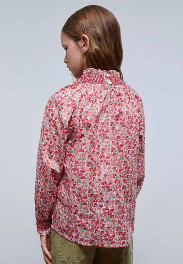 scalperscompany Blusa Flores Nido Abeja-Niños Camisas