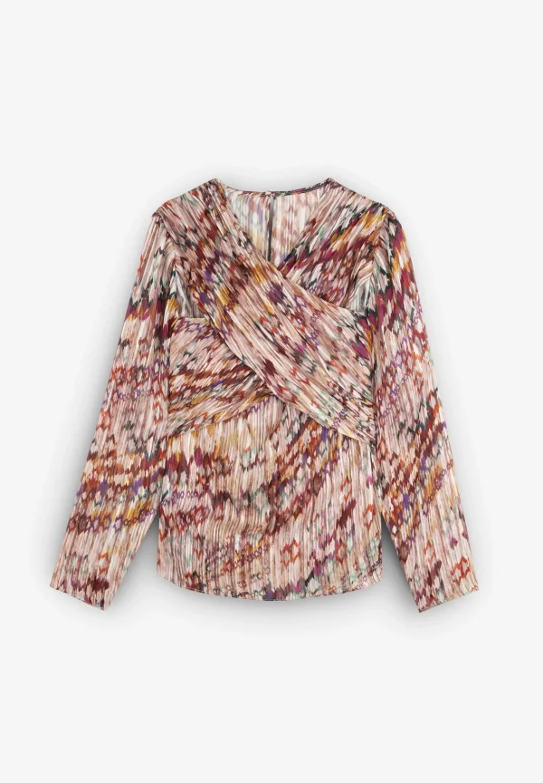 scalperscompany Blusa Plisada Aberturas-Mujer Coleccion