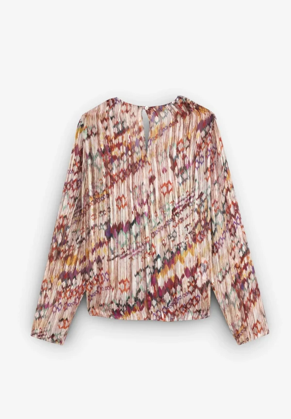 scalperscompany Blusa Plisada Aberturas-Mujer Coleccion