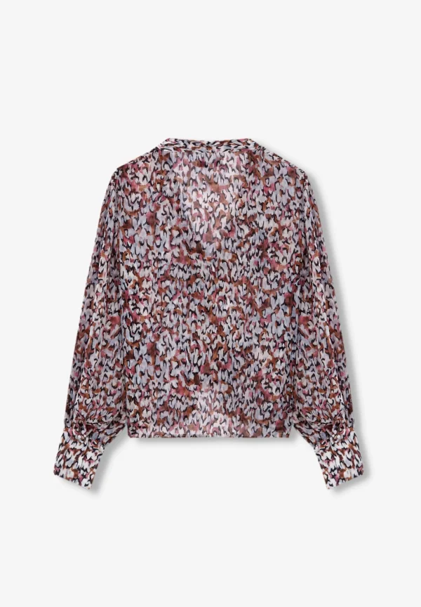 scalperscompany Blusa Print Drapeada-Mujer Total Look