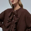 scalperscompany Blusa Volantes-Mujer Camisas Y Blusas