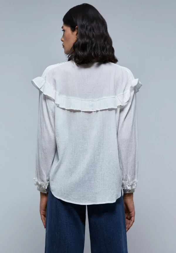 scalperscompany Blusa Volantes Canesu-Mujer Camisas Y Blusas