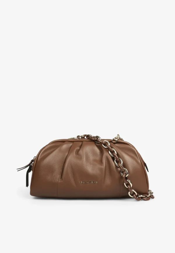 scalperscompany Bolso Clutch Piel Frunces-Mujer Coleccion