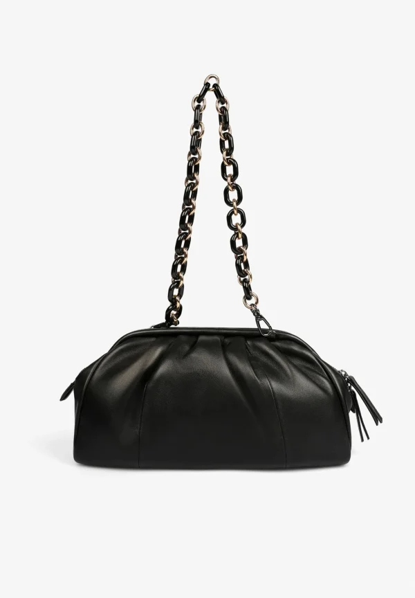 scalperscompany Bolso Clutch Piel Frunces-Mujer Coleccion