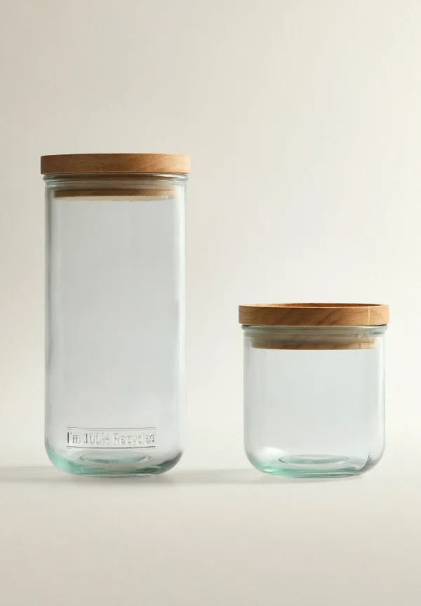 scalperscompany Bote Almacenaje Madera Alto-Home Almacenaje Y Utensilios