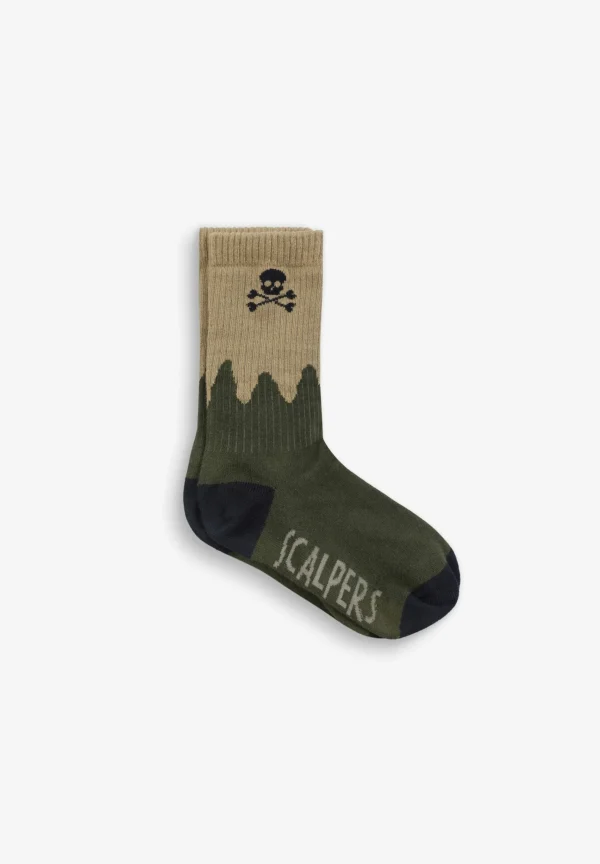scalperscompany Calcetines Calavera Bicolor-Niños Calcetines