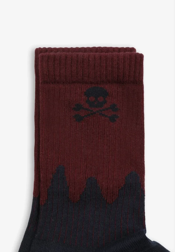 scalperscompany Calcetines Calavera Bicolor-Niños Calcetines