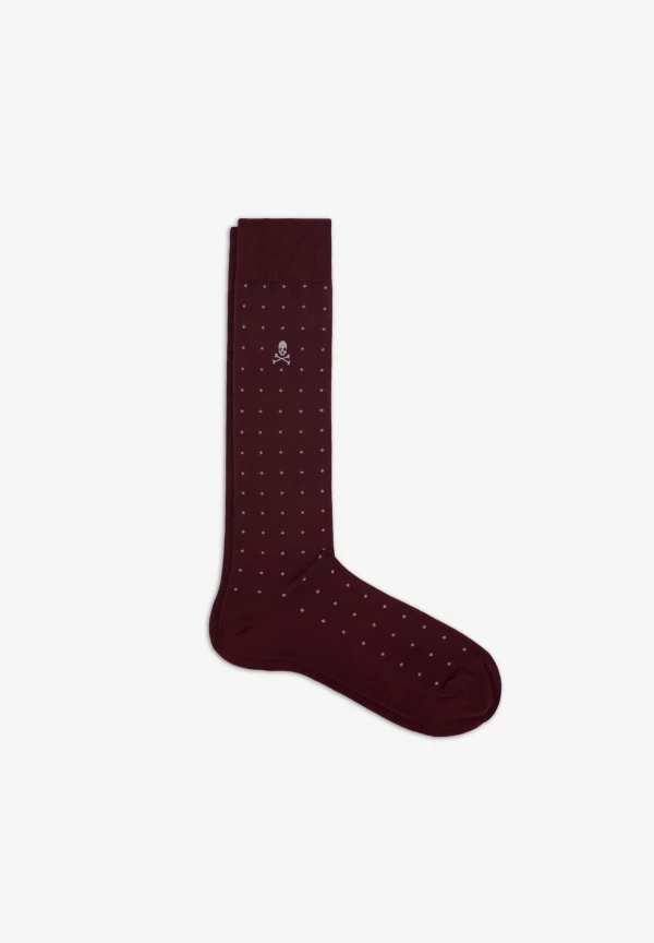 scalperscompany Calcetines Calavera Puntos-Hombre Calcetines