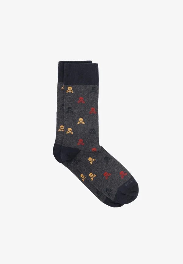 scalperscompany Calcetines Calaveras-Hombre Calcetines