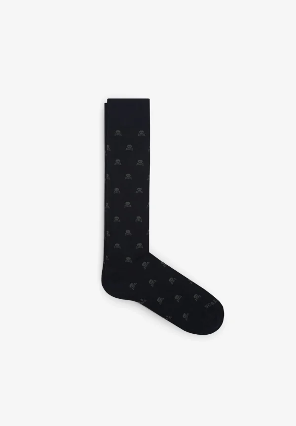 scalperscompany Calcetines Calaveras All Over-Hombre Calcetines