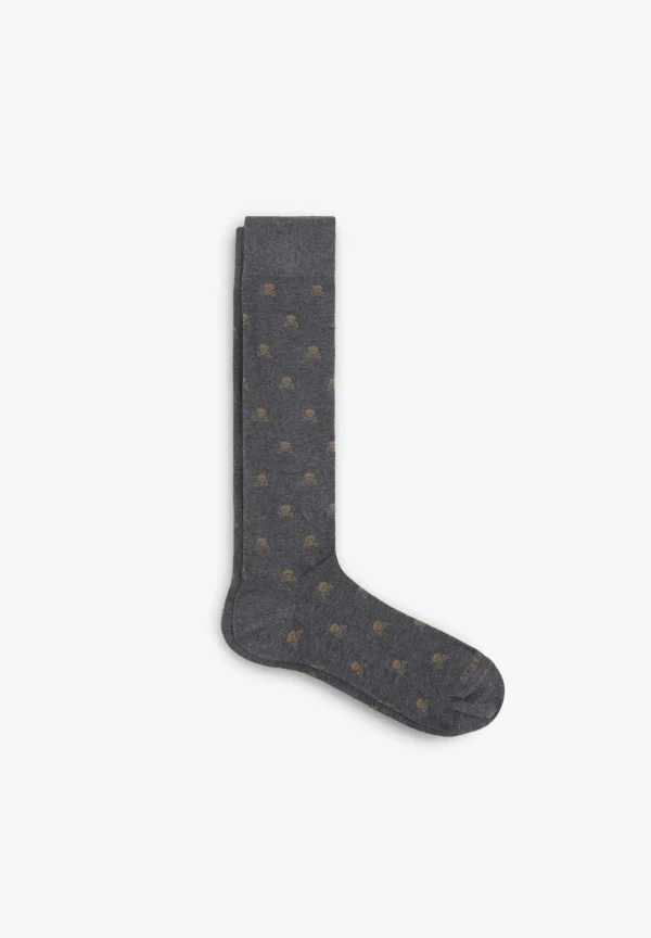 scalperscompany Calcetines Calaveras All Over-Hombre Calcetines