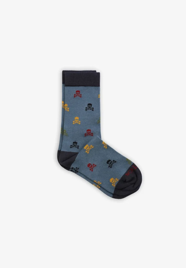 scalperscompany Calcetines Calaveras Multicolor All Over-Niños Calcetines