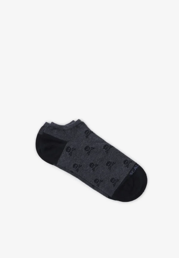 scalperscompany Calcetines Cortos Calaveras-Hombre Calcetines
