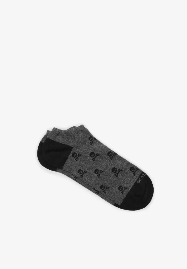 scalperscompany Calcetines Cortos Calaveras-Hombre Calcetines
