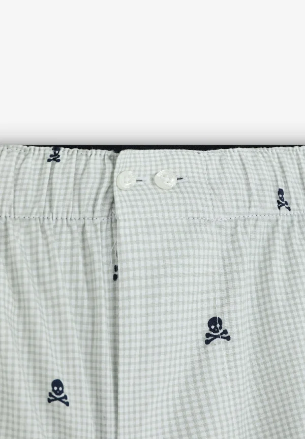 scalperscompany Calzoncillo Vichy Calavera-Hombre Boxer