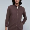 scalperscompany Camisa Bolsillo Cuello Botones-Hombre Camisas
