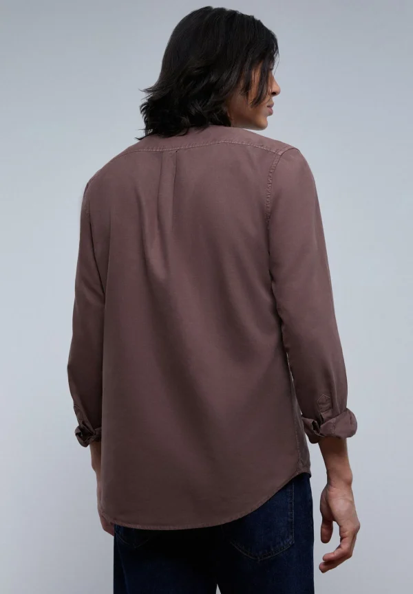 scalperscompany Camisa Bolsillo Cuello Botones-Hombre Camisas